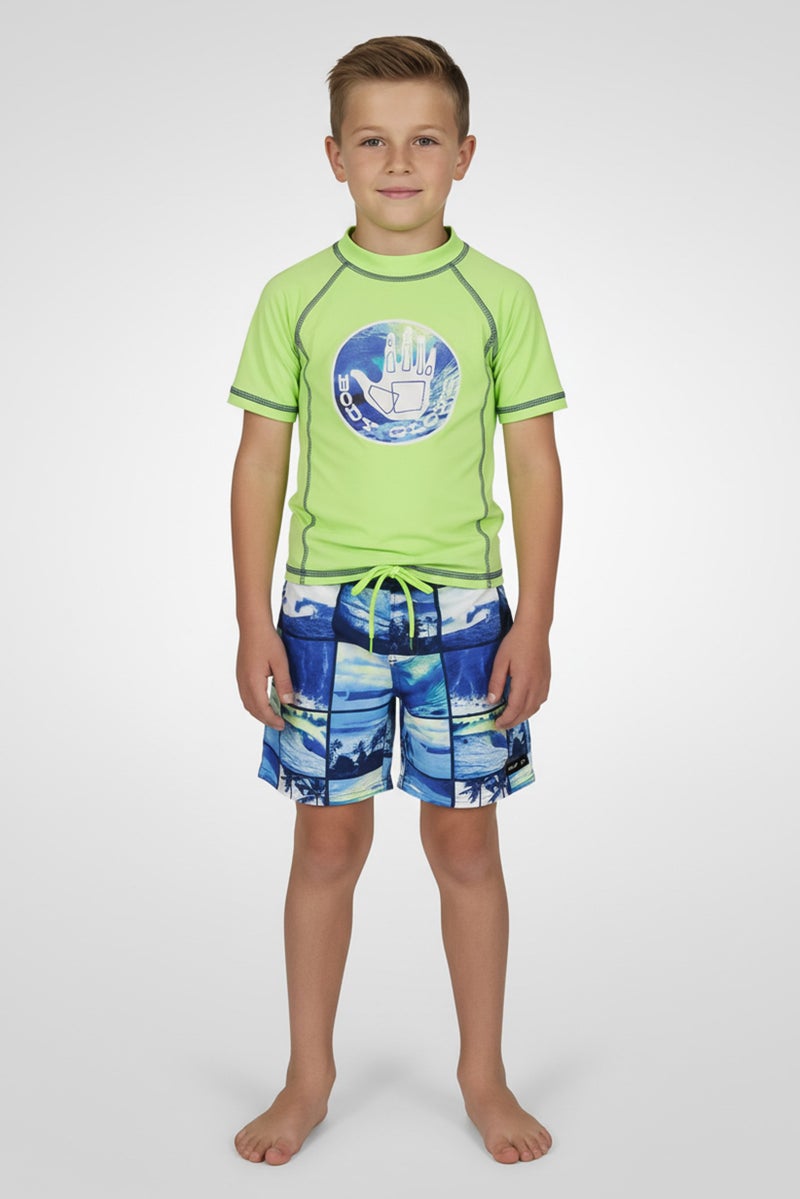 Body Glove Kids Boy 2Pcs Top And Shorts Set, Multicolor - Image 1